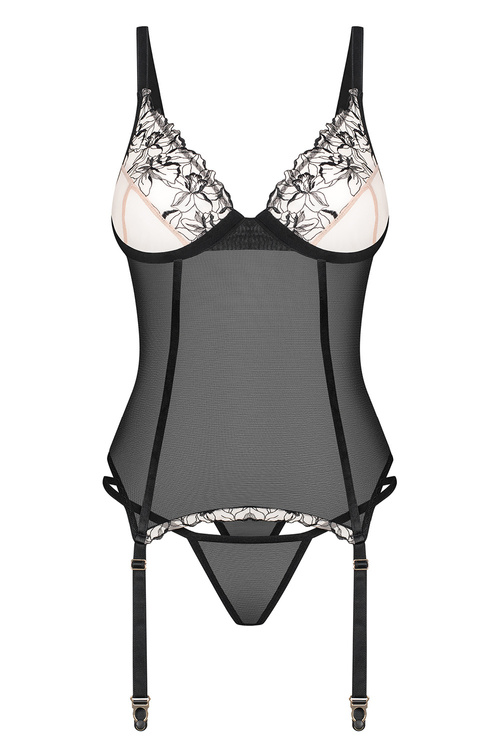 Obsessive Vila Blanes gorset z fiszbinami i stringi multicolor