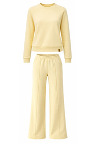 Vivisence 9208kmpl komplet dresowy bluza i spodnie w kant bananowy