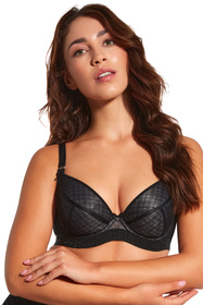 Biustonosz push-up Bella Misteria 43-92 Księżycowy Czar czarny