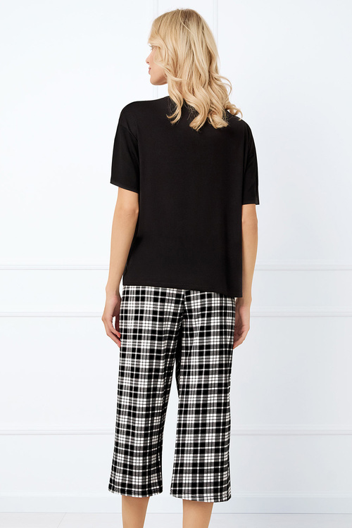 Piżama Italian Fashion Klara kr.r. sp.7/8 czarny/druk