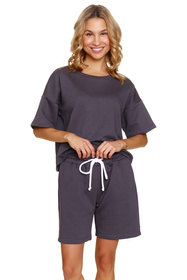 Komplet szorty + bluza Doctor Nap DRS.7220 fume