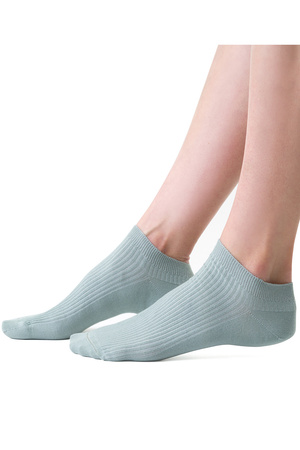 Skarpety stopki Steven 137 prążki zielony 009 