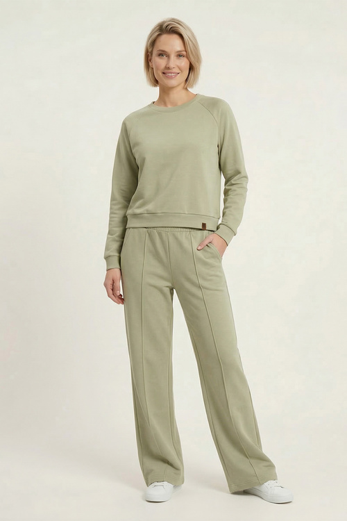 Vivisence 9208kmpl komplet dresowy bluza i spodnie w kant oliwkowy
