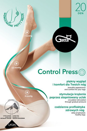 Gatta Control Press Wyrób pończoszniczy rajstopy, golden