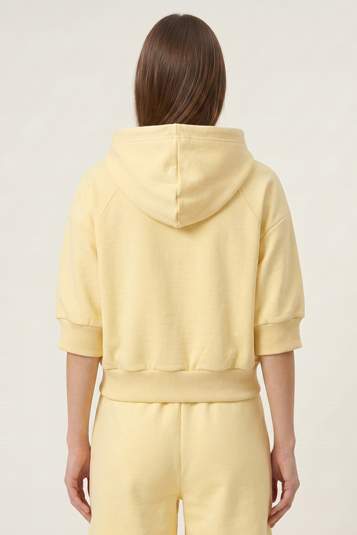 Vivisence 9008 bluza nierozpinana z kapturem bananowy