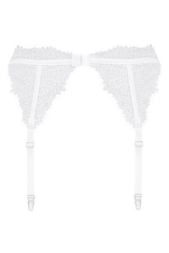 Obsessive Bianelle garter belt Pas do pończoch niski, biały