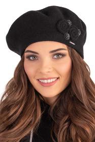 Vivisence 7037 Nakrycie głowy beret, czarny