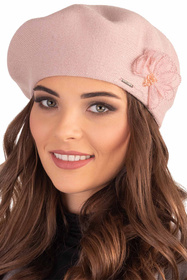 Vivisence 7036Kmpl Komplet beret+szalik, różowy