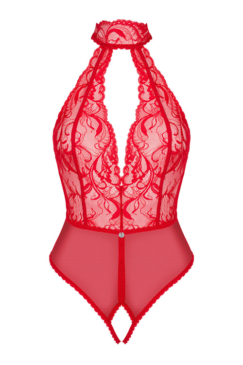Obsessive Dagmarie teddy Body sexy, czerwony
