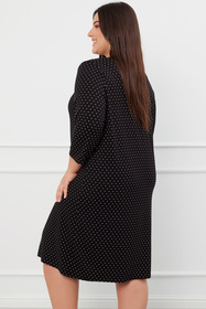 Koszula Italian Fashion Puntini r.3/4 druk/czarny