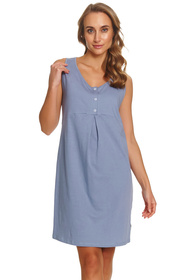 Doctor Nap TCB.7460 koszula nocna z zatrzaskami sky blue