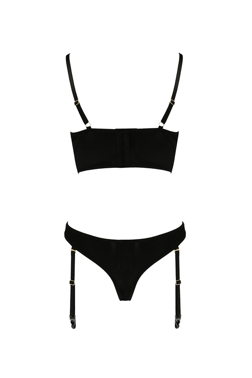 Nocna komplet biustonosz + stringi Casmir Lara set black