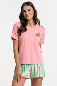 Moraj PDD3200-019 piżama damska z kieszeniami pink