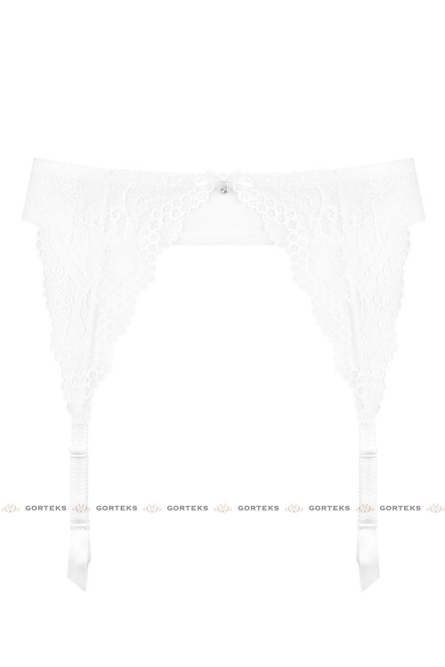 Gorteks Scarlet/PPN Pas do pończoch niski, biały