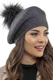 Vivisence 7035 Nakrycie głowy beret, ciemnoszary