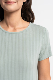 Moraj PDD5000-011 piżama prążkowana z rozszerzanymi nogawkami light green