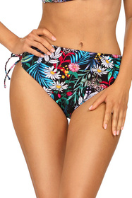 Lorin L1194/3 bikini wysoki stan, odpinane ramiączka czarny/wzór