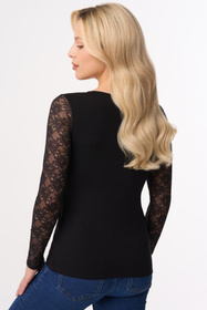 Bluzka z koronką Babell Meredith czarny 