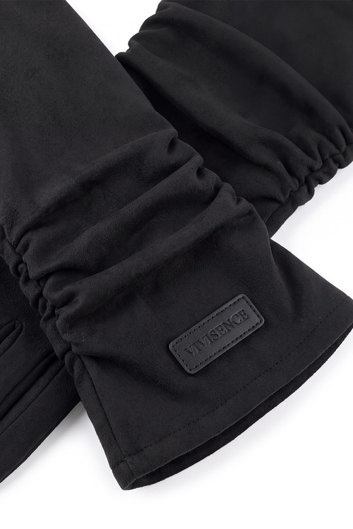 Vivisence 7226 długie rękawiczki dzianinowe damskie, black