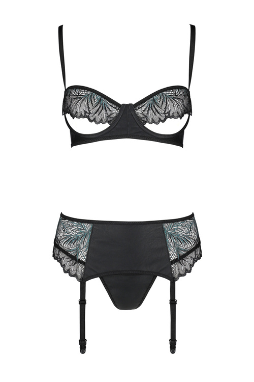 Nocna komplet biustonosz + stringi Passion Astrida set black