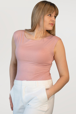 Koszulka bez rękawów Babell Indi różowy