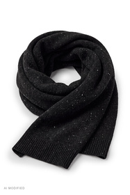 Vivisence MS7114 szalik męski z wełną merino, czarny