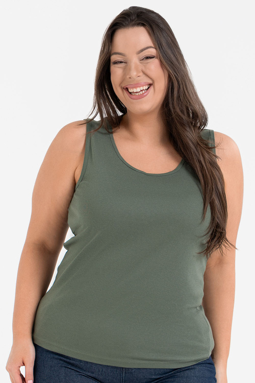 Moraj BD1000 300 MAXI koszulka na ramiączkach bawełniana khaki