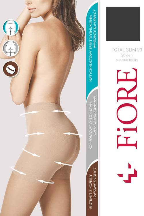 Fiore Total Slim 20 den M5206 Wyrób pończoszniczy rajstopy, black