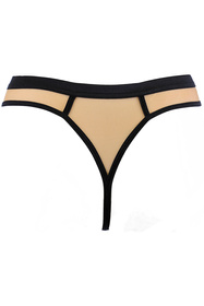 Axami V-11838 stringi koronkowe wzór-czarny