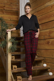 Italian Fashion Ordesa dł.sp. Nocna spodnie, druk/czerwony