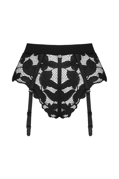 Obsessive Editya garter panties Majtki figi z pasem, czarny