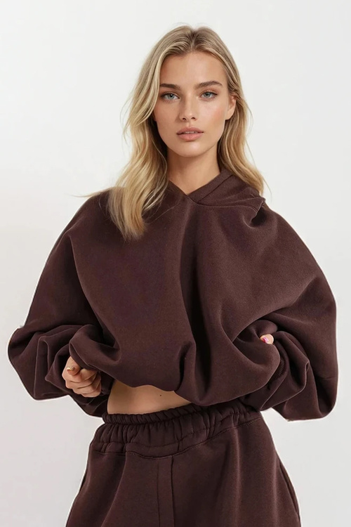 Komplet bluza+spodnie Dkaren DK-K-B27 czekolada