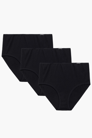 Atlantic 3BLP-604 wysokie figi 3 pack z bawełny czarny