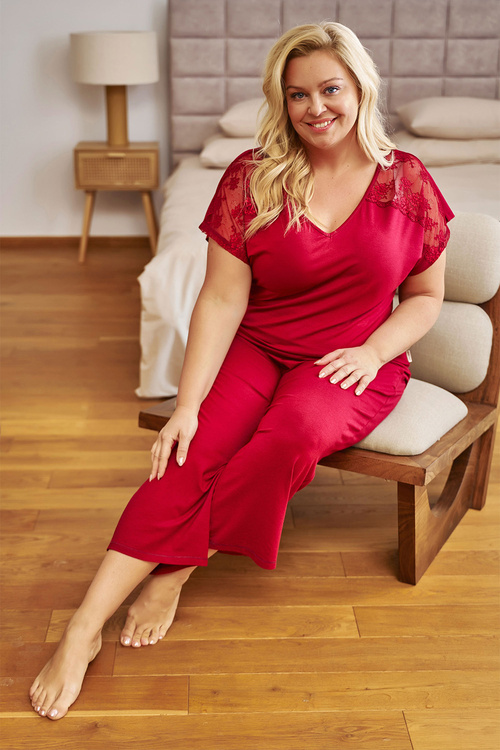 Piżama Doctor Nap PB.7259 burgundy red