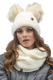 Czapka Vivisence 70106 ecru