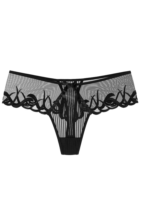 Wol-Bar Makumba Majtki szorto-stringi, czarny