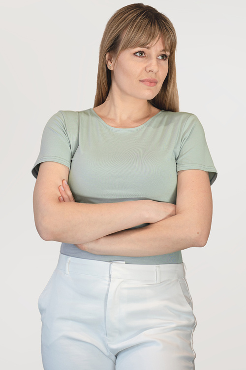 Koszulka klasyczna Babell Carla mięta