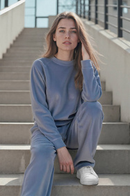 Bluza nierozpinana Vivisence 9005 błękitny