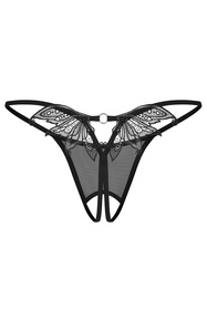 Obsessive Zaliya stringi otwarte z koronkowym tyłem black