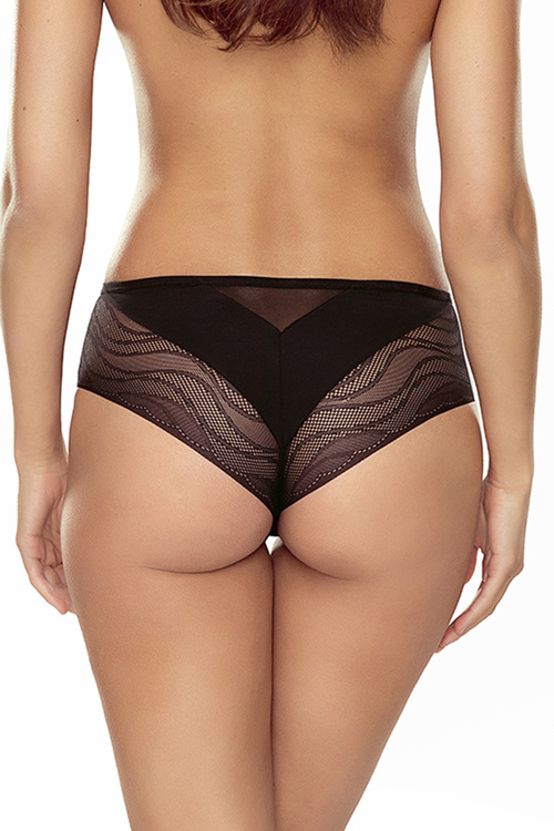 Lapinee 5040 Tilly brazyliany z mikrofibry i koronki czarny