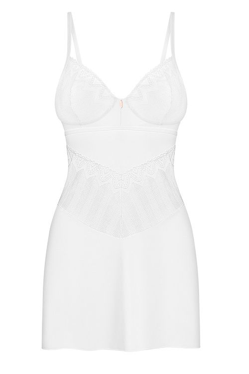 Komplet koszulka + stringi Obsessive Alissium chemise white