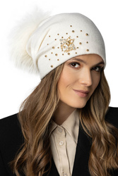 Czapka Vivisence 7079 ecru