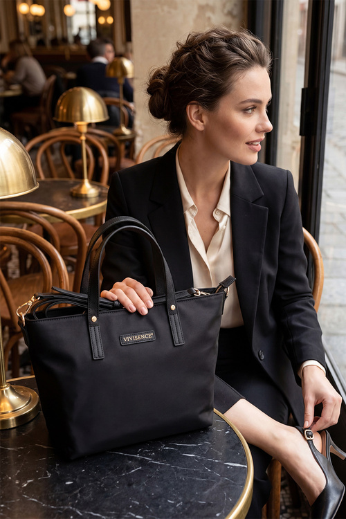 Vivisence T0022 torebka do ręki z odpinanym paskiem black