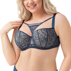 Biustonosz balkonetka Gorsenia K737 Trish niebieski