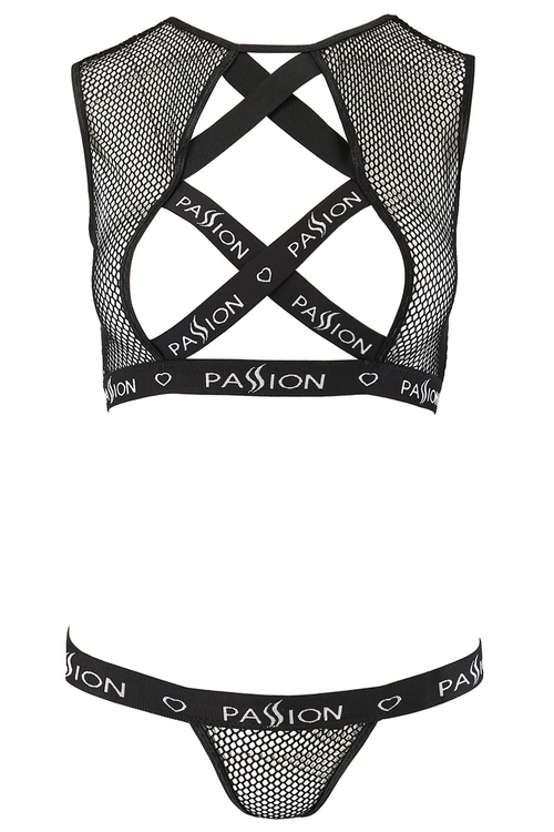 Komplet biustonosz + stringi Passion Debra set black 