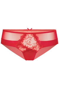 Le Vernis Romance LV-SZ20 szorty z tiulu i haftu czerwony