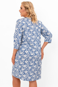 Nocna koszula Italian Fashion Bisali r.3/4 druk/niebieski
