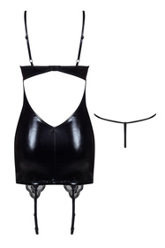 Komplet koszulka + stringi Beauty Night Gemma chemise BN6598 black