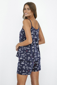 Nocna piżama Italian Fashion Marina ws.r. kr.sp. druk/granat