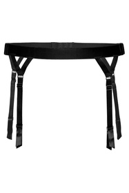 Pas do pończoch niski Róża Cyria czarny